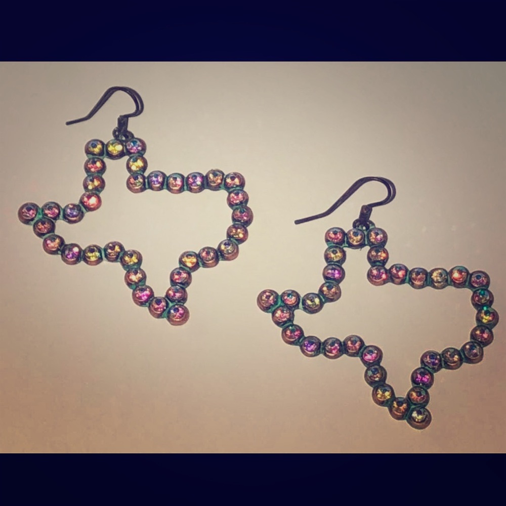 Texas Rhinestone Bling Earrings